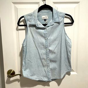 Sleeveless Jean Shirt